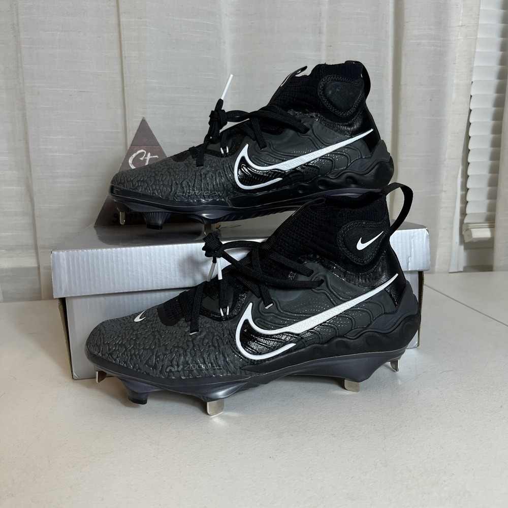 Nike Alpha Huarache NXT Black Metal Baseball Cleats DJ6517-010 Men's Size 11